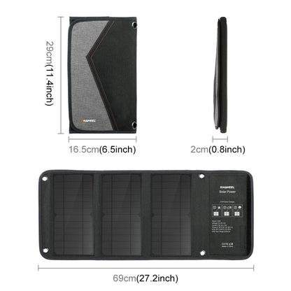 HAWEEL 21W Foldable Solar Panel Charger with 5V 3A Max Dual USB Ports by HAWEEL