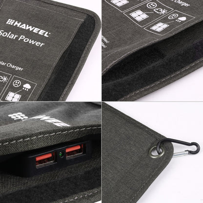 HAWEEL 21W Foldable Solar Panel Charger with 5V 3A Max Dual USB Ports by HAWEEL