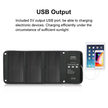 HAWEEL 21W Foldable Solar Panel Charger with 5V 3A Max Dual USB Ports by HAWEEL