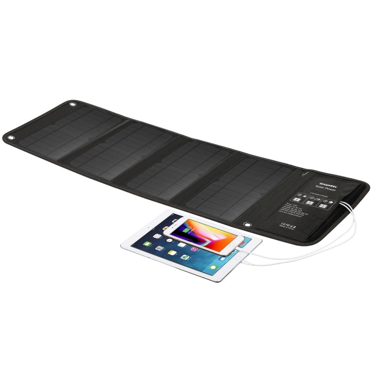 HAWEEL 28W Foldable Solar Panel Charger with 5V 3A Max Dual USB Ports by HAWEEL