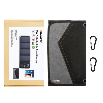 HAWEEL 28W Foldable Solar Panel Charger with 5V 3A Max Dual USB Ports by HAWEEL