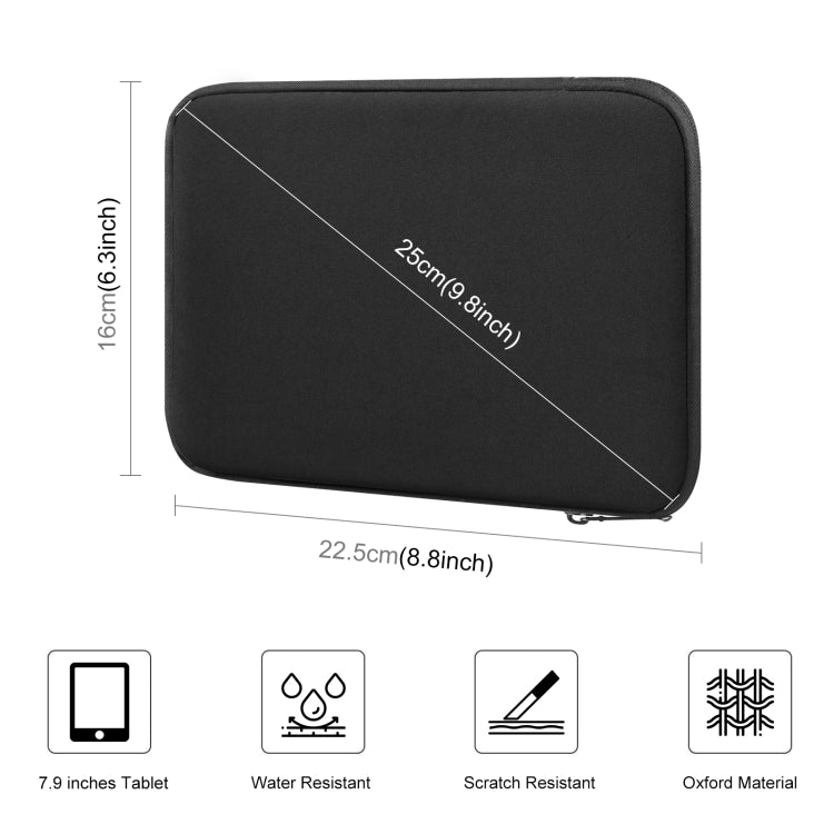 HAWEEL 7.9 inch Sleeve Case Zipper Briefcase Carrying Bag, For iPad mini 4 / iPad mini 3 / iPad mini 2 / iPad mini, Galaxy, Lenovo, Sony, Xiaomi, Huawei 7.9 inch Tablets(Black) by HAWEEL