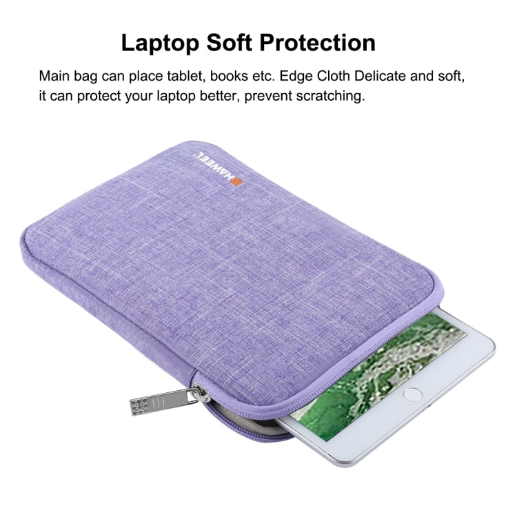 HAWEEL 7.9 inch Sleeve Case Zipper Briefcase Carrying Bag, For iPad mini 4 / iPad mini 3 / iPad mini 2 / iPad mini, Galaxy, Lenovo, Sony, Xiaomi, Huawei 7.9 inch Tablets(Purple) by HAWEEL