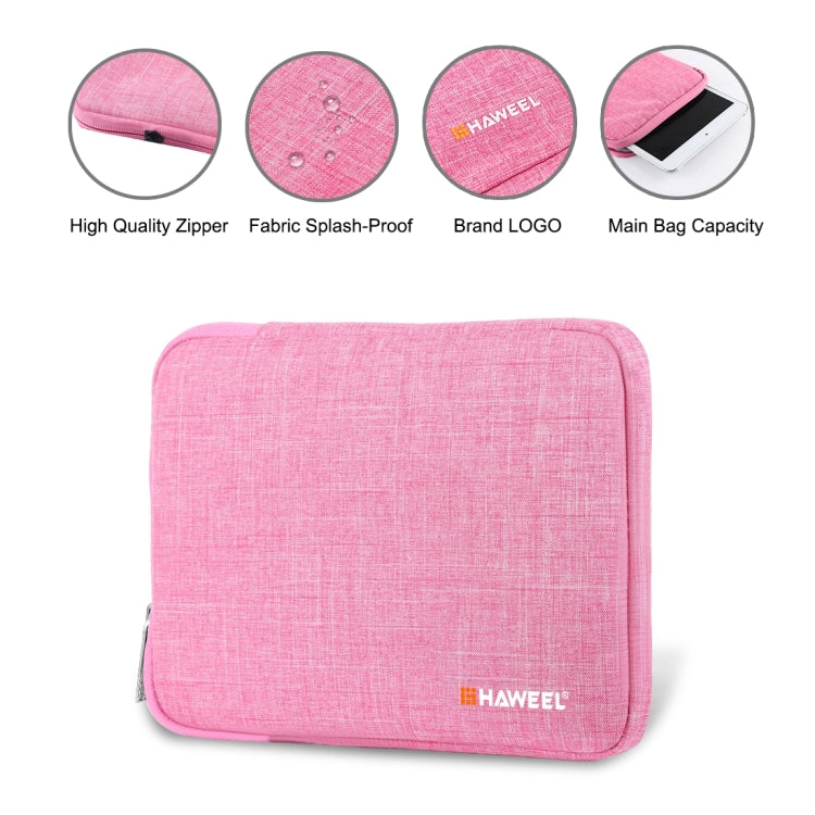 HAWEEL 9.7 inch Sleeve Case Zipper Briefcase Carrying Bag, For iPad 9.7 inch / iPad Pro 9.7 inch, Galaxy, Lenovo, Sony, Xiaomi, Huawei 9.7 inch Tablets(Pink) by HAWEEL