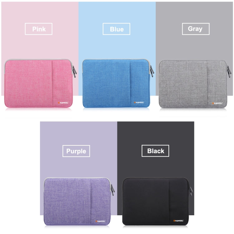 HAWEEL 13.0 inch Sleeve Case Zipper Briefcase Laptop Carrying Bag, For Macbook, Samsung, Lenovo, Sony, DELL Alienware, CHUWI, ASUS, HP, 13 inch and Below Laptops(Grey) by HAWEEL