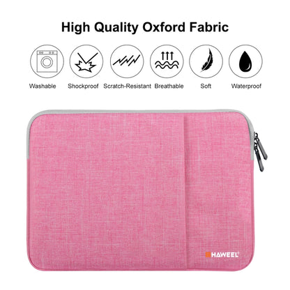 HAWEEL 15.0 inch Sleeve Case Zipper Briefcase Laptop Carrying Bag, For Macbook, Samsung, Lenovo, Sony, DELL Alienware, CHUWI, ASUS, HP, 15 inch and Below Laptops(Pink) by HAWEEL