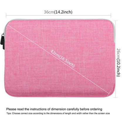HAWEEL 15.0 inch Sleeve Case Zipper Briefcase Laptop Carrying Bag, For Macbook, Samsung, Lenovo, Sony, DELL Alienware, CHUWI, ASUS, HP, 15 inch and Below Laptops(Pink) by HAWEEL