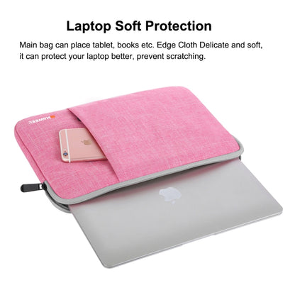 HAWEEL 15.0 inch Sleeve Case Zipper Briefcase Laptop Carrying Bag, For Macbook, Samsung, Lenovo, Sony, DELL Alienware, CHUWI, ASUS, HP, 15 inch and Below Laptops(Pink) by HAWEEL