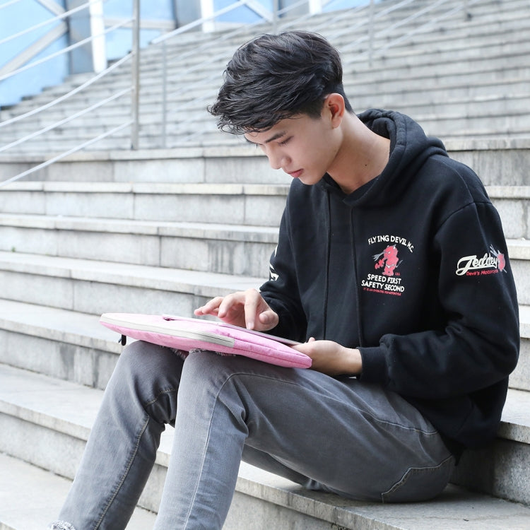 HAWEEL 15.0 inch Sleeve Case Zipper Briefcase Laptop Carrying Bag, For Macbook, Samsung, Lenovo, Sony, DELL Alienware, CHUWI, ASUS, HP, 15 inch and Below Laptops(Pink) by HAWEEL