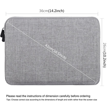 HAWEEL 15.0 inch Sleeve Case Zipper Briefcase Laptop Carrying Bag, For Macbook, Samsung, Lenovo, Sony, DELL Alienware, CHUWI, ASUS, HP, 15 inch and Below Laptops(Grey) by HAWEEL