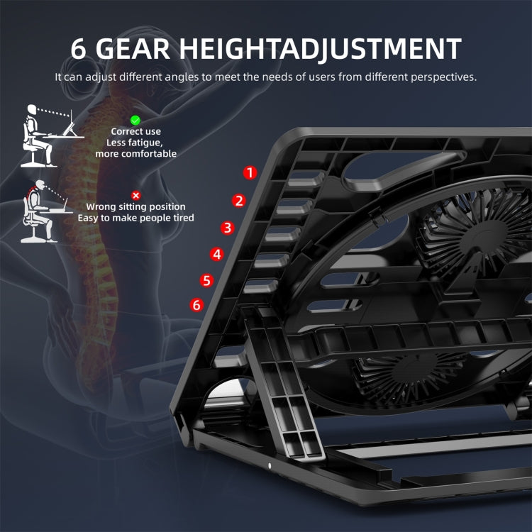 Gaming RGB Laptop Cooler Desk Stand by bashfashion