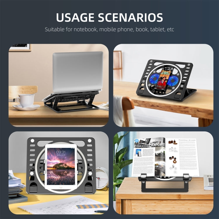 Gaming RGB Laptop Cooler Desk Stand by bashfashion