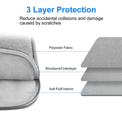 HAWEEL 11 inch Tablet Sleeve Case Zipper Briefcase Bag for 9.7-11.0 inch Tablets(Grey) by HAWEEL