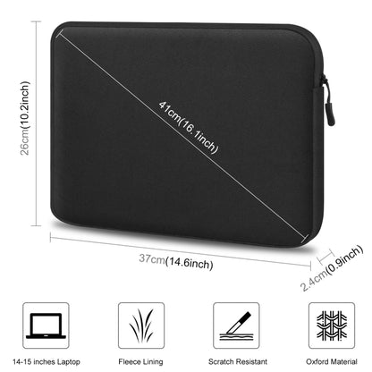 HAWEEL 15 inch Laptop Sleeve Case Zipper Briefcase Bag for 14-15 inch Laptop(Black) by HAWEEL