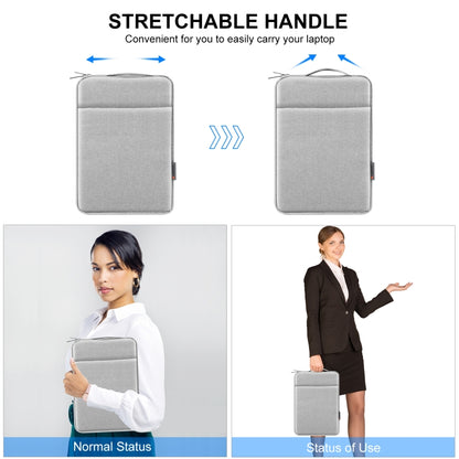 HAWEEL Laptop Sleeve Case Zipper Briefcase Bag with Handle for 12.5-13.5 inch Laptop(Grey) by HAWEEL