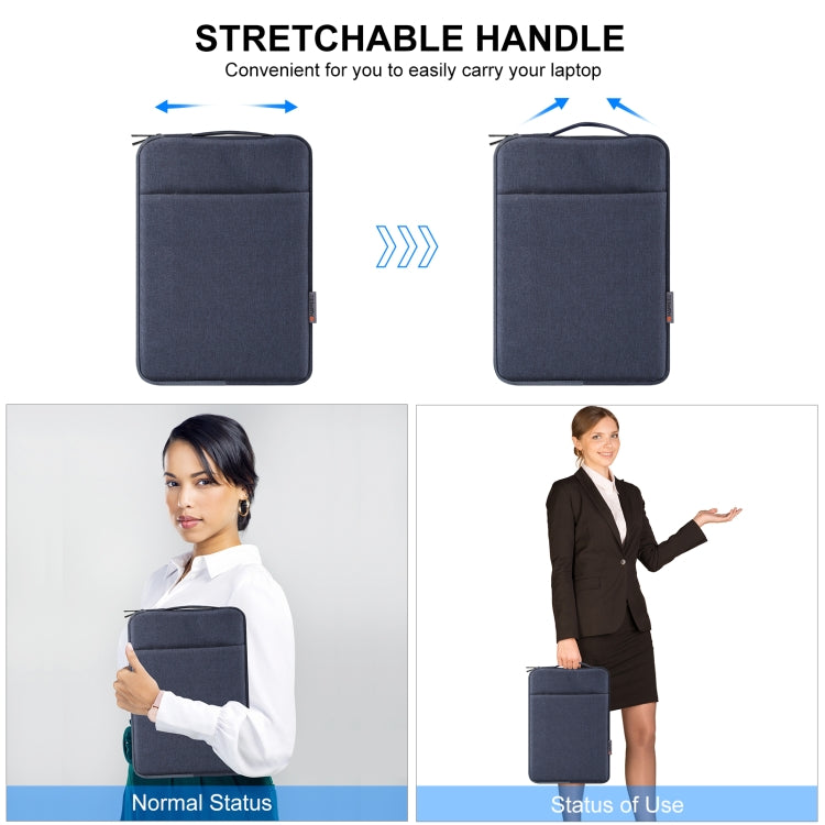 HAWEEL Laptop Sleeve Case Zipper Briefcase Bag with Handle for 14-15 inch Laptop(Gray Blue) by HAWEEL