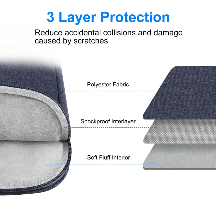 HAWEEL Laptop Sleeve Case Zipper Briefcase Bag with Handle for 15-16.7 inch Laptop(Gray Blue) by HAWEEL