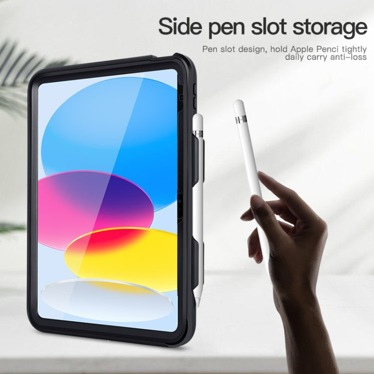 For iPad 2025 / 2022 360 Full Body Shockproof Tablet Case with Grip & Holder & Pen Slot(Black) by bashfashion