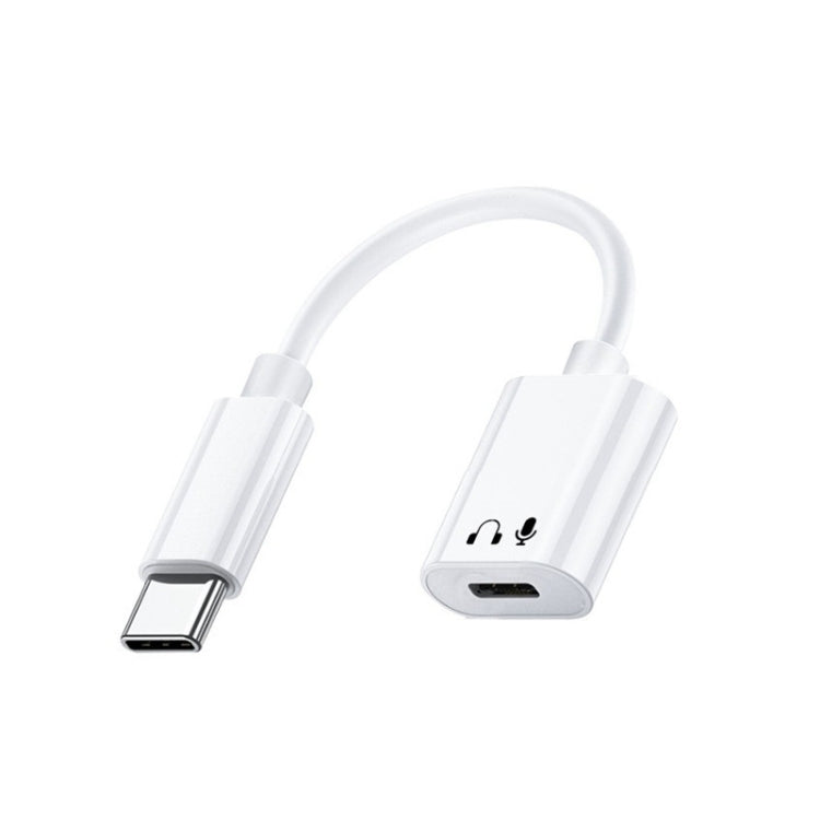 USB-C / Type-C to 8 Pin Audio Adapter Cable for iPhone 15 and Above Series (White) by bashfashion