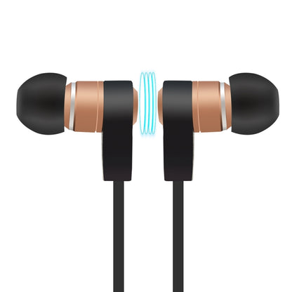 BTH-I8 Stereo Sound Quality Magnetic Absorption V4.2 + EDR Bluetooth Sports Headset, Bluetooth Distance: 8-15m, For iPad, iPhone, Galaxy, Huawei, Xiaomi, LG, HTC and Other Smart Phones(Gold) by bashfashion