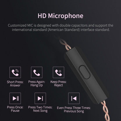 KZ ZSN Circle Iron Moving Iron Quad-core Wired Control In-ear Mega Bass HiFi Earphone with Microphone (Cyan) by KZ