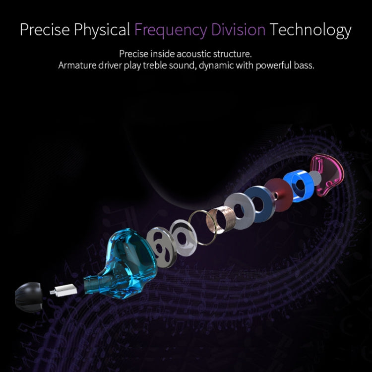 KZ ZST Circle Iron In-ear Mega Bass MP3 Dual Unit Earphone without Microphone (Colour) by KZ