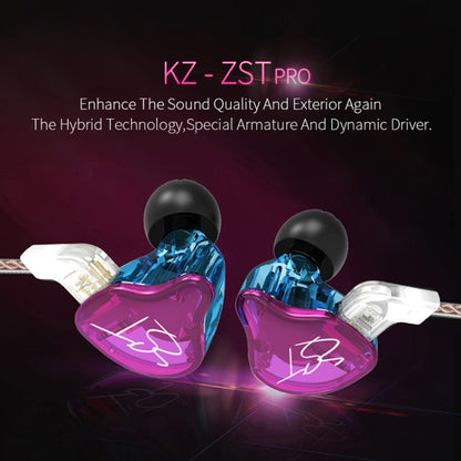 KZ ZST Circle Iron In-ear Mega Bass MP3 Dual Unit Earphone without Microphone (Carbon Fiber Black) by KZ