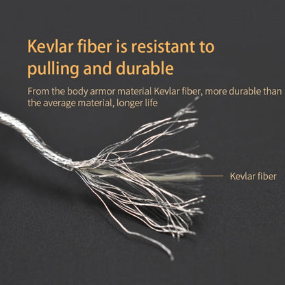 KZ C 8 Pin Oxygen-free Copper Silver Plated Upgrade Cable for KZ ZSN Earphones(White) by KZ