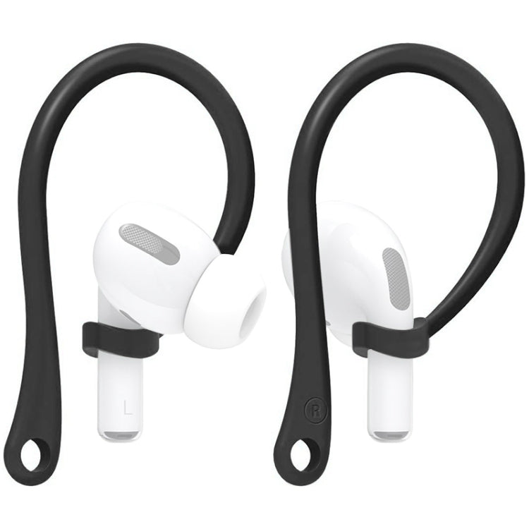 For AirPods 1 / 2 / Pro Anti-lost Silicone Earphone Ear-hook(Black) by bashfashion