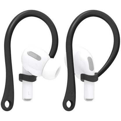 For AirPods 1 / 2 / Pro Anti-lost Silicone Earphone Ear-hook(Black) by bashfashion