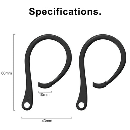 For AirPods 1 / 2 / Pro Anti-lost Silicone Earphone Ear-hook(Black) by bashfashion