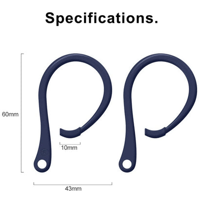 For AirPods 1 / 2 / Pro Anti-lost Silicone Earphone Ear-hook(Dark Blue) by bashfashion