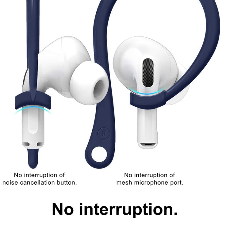 For AirPods 1 / 2 / Pro Anti-lost Silicone Earphone Ear-hook(Dark Blue) by bashfashion