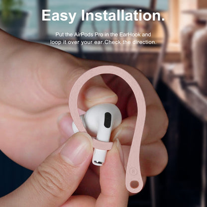 For AirPods 1 / 2 / Pro Anti-lost Silicone Earphone Ear-hook(Pink) by bashfashion