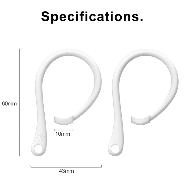 For AirPods 1 / 2 / Pro Anti-lost Silicone Earphone Ear-hook(White) by bashfashion