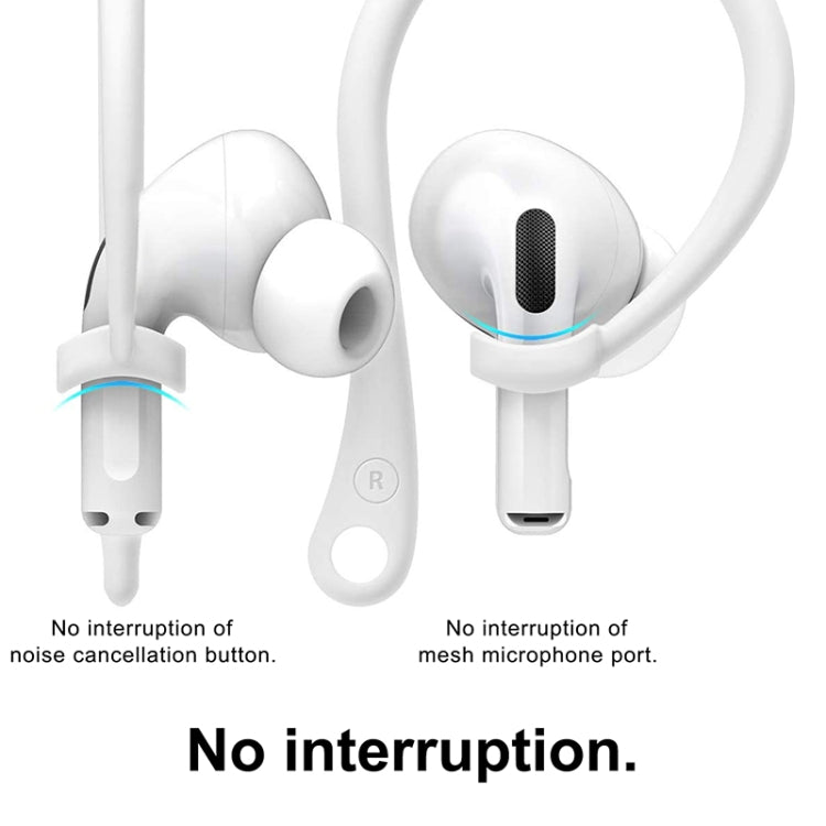For AirPods 1 / 2 / Pro Anti-lost Silicone Earphone Ear-hook(White) by bashfashion