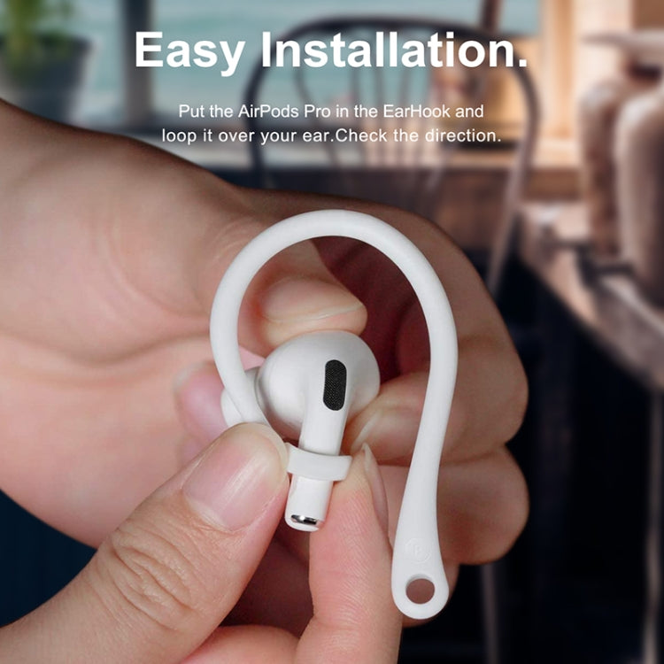 For AirPods 1 / 2 / Pro Anti-lost Silicone Earphone Ear-hook(White) by bashfashion