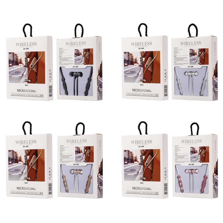 BT-890 Bluetooth 4.2 Hanging Neck Design Bluetooth Headset, Support Music Play & Switching & Volume Control & Answer(Black) by bashfashion