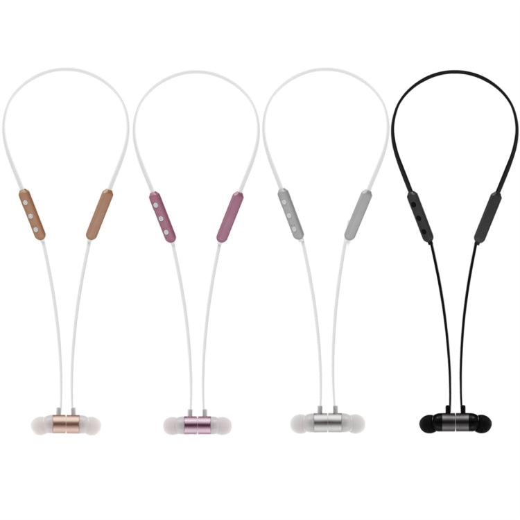 BT-900 Bluetooth 4.2 Hanging Neck Design Bluetooth Headset, Support Music Play & Switching & Volume Control & Answer(Rose Gold) by bashfashion