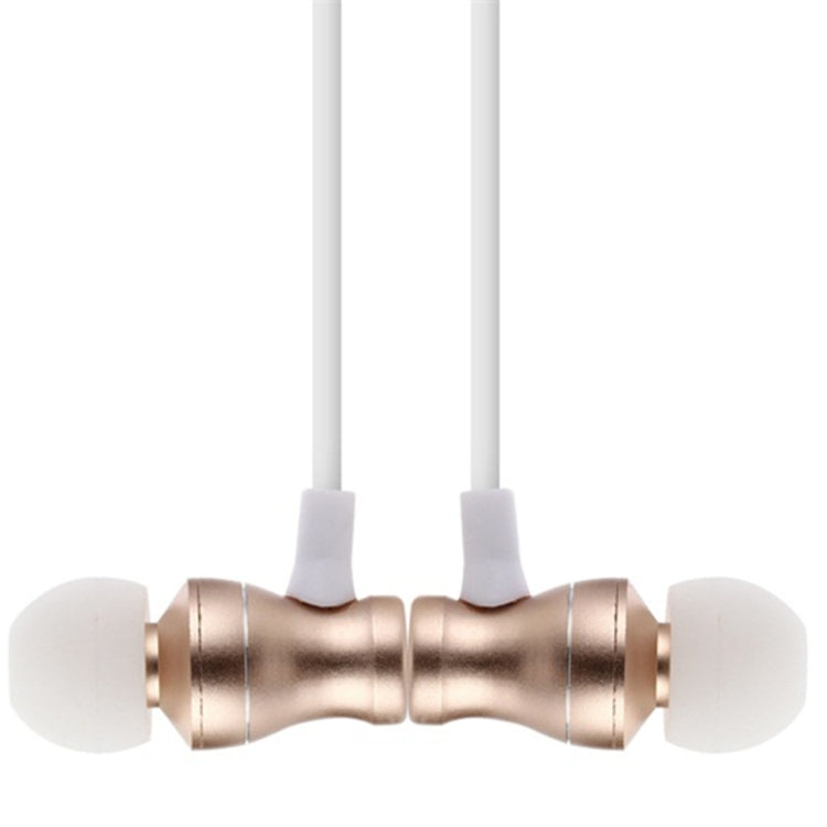 F11 Bluetooth 4.2 Hanging Neck Design Bluetooth Headset, Support Music Play & Switching & Volume Control & Answer(Gold) by bashfashion