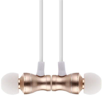 F11 Bluetooth 4.2 Hanging Neck Design Bluetooth Headset, Support Music Play & Switching & Volume Control & Answer(Gold) by bashfashion
