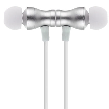 F11 Bluetooth 4.2 Hanging Neck Design Bluetooth Headset, Support Music Play & Switching & Volume Control & Answer(Silver) by bashfashion