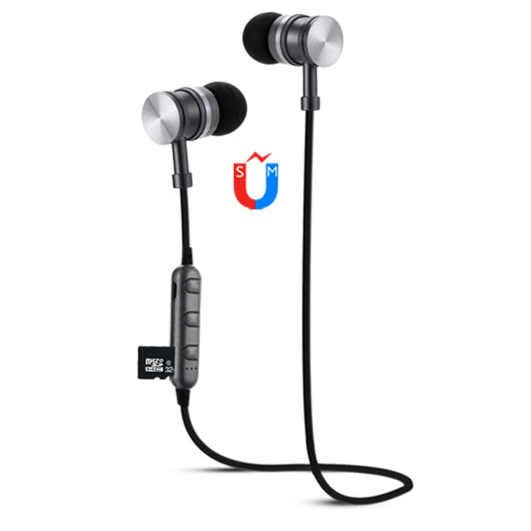 F3 Bluetooth 4.2 Hanging Neck Design Bluetooth Headset, Support Music Play & Switching & Volume Control & Answer(Black) by bashfashion