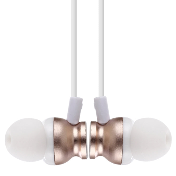 F17 Bluetooth 4.2 Hanging Neck Design Bluetooth Headset, Support Music Play & Switching & Volume Control & Answer(Gold) by bashfashion