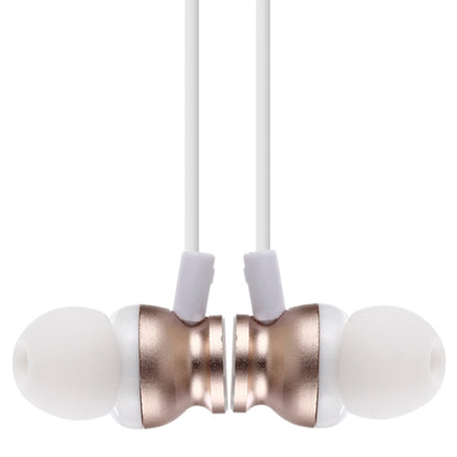 F17 Bluetooth 4.2 Hanging Neck Design Bluetooth Headset, Support Music Play & Switching & Volume Control & Answer(Gold) by bashfashion