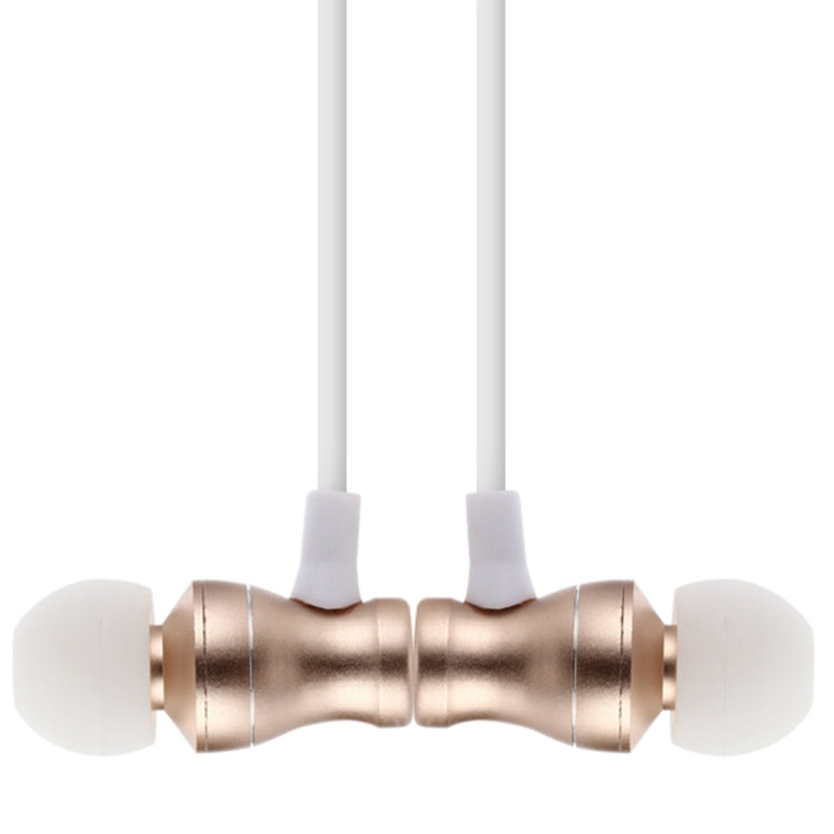 F106 Bluetooth 4.2 Hanging Neck Design Bluetooth Headset, Support Music Play & Switching & Volume Control & Answer(Gold) by bashfashion