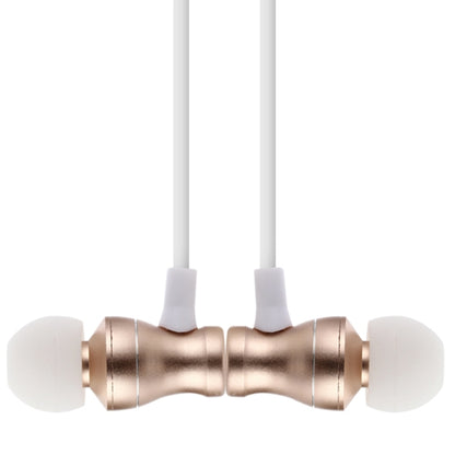 F106 Bluetooth 4.2 Hanging Neck Design Bluetooth Headset, Support Music Play & Switching & Volume Control & Answer(Gold) by bashfashion