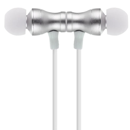 F106 Bluetooth 4.2 Hanging Neck Design Bluetooth Headset, Support Music Play & Switching & Volume Control & Answer(Silver) by bashfashion