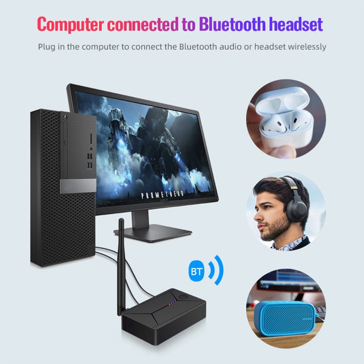 TX13 3 in 1 Portable Bluetooth 5.0 Digital Optical Coaxial Audio Transmitter with 3.5mm Jack for Bluetooth Speaker / Headset by bashfashion