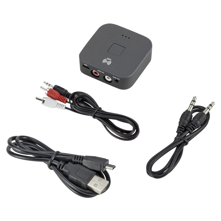 B11 Bluetooth 5.0 Receiver AUX NFC to 2 x RCA Audio Adapter by bashfashion